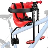 Qearal Asiento de Bicicleta para niños, Asiento de Bicicleta para niños montado en la Parte Delantera para Bicicletas de montaña