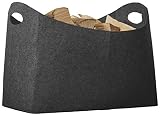 Rubberneck Cesta de leña, fieltro, dimensiones 54 x 39 x 30 cm (Antracite)