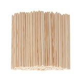 Mendi 100 Palos Redondos de Madera 5,5 mm 20 cm palitos para Algodon azucar piruleta Barras Helado Varilla Redondas Palillos Pino Listones Cilindro Manualidades artesania maquetas modelismo