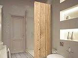 Vinilo para Mamparas Baños Laminas de Madera | Varias Medidas 60x185cm | Adhesivo Resistente y de Fácil Aplicación | Pegatina Adhesiva Decorativa de Diseño Elegante