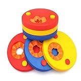 Zcoins Manguitos flotantes infantiles para aprender a nadar, incluye 6 discos, Infantil, Mixed 3 Colors