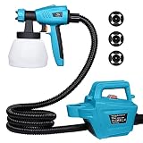 Tilswall Pistola de Pintura 800W, Gran Capacidad de 1300ml, Mejor Velocidad de 1100ml/min, de 3 Modos de Pintar con 3 Boquillas(φ1.0mm, φ1.8mm, 2.6mm) 3 Filtros para Pintura de Varias Densidads