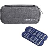 Lekesky Bolsa Diabética Enfriador de Insulina Estuche Nevera Medicamentos Portátil Jeringas para la Diabetes Adrenalina con 2 Bolsas de Hielo, Gris