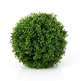 artplants.de Arbusto mirto Artificial, Rejilla de plástico, Ø 23cm - Bola de boj - seto Redondo