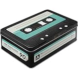 Nostalgic-Art Wave 30714 Retro Cassette Storage Tin, Flat