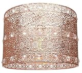 Sombra de luz colgante de araña de estilo marroquí de gema de acrílico de cobre pulido por Happy Homewares