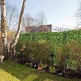 GPFFACAI Pantalla de Valla de privacidad de Hiedra Artificial Pantalla de privacidad para jardín al Aire Libre Valla de jardín Seto de Hiedra Artificial Tejido en Rejilla de plástico Estera de priv