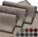 GadHome Felpudo de Entrada, Gris Beige 90x150 cm | Alfombra Exterior para Puerta, Impermeable, Lavable para Atrapar Suciedad para Recibidor|Alfombrilla Antideslizante, Pasillo, Cocina, Dormitorio