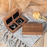 Personalice la caja rectangular, la caja de anillos de doble anillo, el regalo de cumpleaños del compromiso, puede colocar 2 anillos, cajas de joyas.