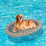 Ginkago Juguete inflable de la piscina del flotador de la piscina del animal doméstico del juguete (Grey)
