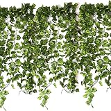 Noverlife 10 Uds 24 m / 78 pies vegetación Artificial Colgante Hiedra Plantas de Vid follaje, Guirnalda Falsa, ramitas, Hojas, imitación Enredadera de ratán