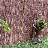 VALLA OCULTACION de Brezo combinado con Mimbre 1 x 3 metros.