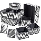 Evance 10 Cajas Organizador de cajones Tela organizadores Almacenamiento Plegable para Sujetadores Bragas Calcetines Gris (10 PCS)