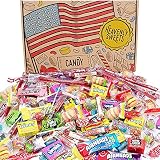 Caramelo Americano Caja Fiesta Dulces Americanos. 120 piezas! Classic USA Candy Airheads, Laffy-Taffy, Twizzlers, Nerds, Jolly Ranchers! ¡Dulces ideales para Halloween! Paquete de 30x20x5cm