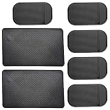CKANDAY Alfombrilla Antideslizante para Tablero de Instrumentos de 7 Piezas, 2 tamaños Resistente al Calor Adhesivo Antideslizante Antideslizante Gel Látex Almohadilla de Agarre para Gafas de Sol