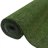 vidaXL Césped Artificial de Color Verde Material Hierba PP Tamaño 1x10 m/7-9 mm