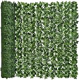 YQing Valla artificial de hiedra artificial y decoración de hojas de hiedra artificial para decoración al aire libre, jardín (1 x 4 m)