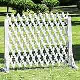 TREEECFCST Valla Jardin Valla Extensible Enrejado Madera Barandilla de decoración al Aire Libre, 2 Colores, tamaños múltiples, Valla Decorativa, Borde de Borde de jardín 1106 Color:B;Size:110X180C