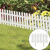Serinova Valla para Jardín Plástico, Valla para Decoración y Proteger césped, Flores, Borde Redondeado, 4 Unidades (Antracita)