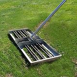 FZYE Rastrillo de jardín, rastrillo de Hojas de Acero al Carbono, fregona de Arrastre niveladora de Acero Inoxidable, Herramienta de nivelación de césped para nivelación de césped de ca