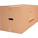 Packer PRO Cajas Carton para Mudanzas y Almacenaje Resistentes con Asas, Rojas (60x40x40cm)