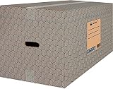 Packer PRO Cajas Carton para Mudanzas y Almacenaje Resistentes con Asas, Azules (60x40x40cm)