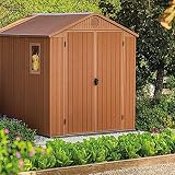 KETER Darwin 249362 - Caseta de jardín (6 x 8 cm), color marrón