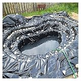 DYXJB Estanque Prefabricado Tortugas Material de Refuerzo Impermeable de HDPE Tela Asfáltica para Embalses, Piscinas de Paisaje, Lagos Artificiales (Color : Black, Size : 3x8m)