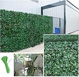 Seto Artificial Hiedra Artificial Ocultacion Jardin Plantas Paneles de pared Jardín Pantalla antirrobo Valla de privacidad de jardín Seto de hiedra Seto artificial Hojas Pantalla de privacidad Despl