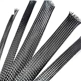 Funda para cables malla trenzada negra diámetro interior 30mm (3 metros)