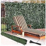 Cobertura de valla de setos artificiales, fácil de cortar, respaldo de plástico, cubre la pared del garaje, cubre la pared de ladrillo, protección de privacidad del balcón(Color:,Size:1x5m)