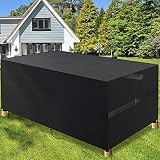 POOTACK Juego de Funda para Muebles, 3KG Fundas para Muebles de Jardin Impermeables, Funda Mesa Jardin, 600D Oxford Resistente Anti - UV Funda Muebles Patio Terraza al Aire Libre 200x160x70cm