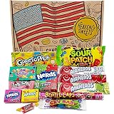 Heavenly Sweets American Caja de bocadillos y dulces vegana - Juego de marcas clásicas de EE. UU., Deliciosos dulces, para niños, adultos - Cumpleaños, Navidad, Rellenos de Pascua
