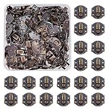 SUPERFINDINGS 100 Juegos de Caja de joyería Decorativa para gabinete, Bronce Antiguo, Caja de Hierro, Cierres de Cierre para pequeñas Cajas de joyería de Madera
