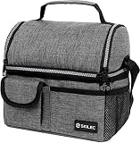 SKILEC Bolsa Termica Porta Alimentos - Nevera Termica para llevar Comida - Bolsa Almuerzo, Bolsa Isotermica, Bolsa Comida Trabajo Playa Picnic Camping Nevera Portatil Pequeña con Aislamiento Térmico