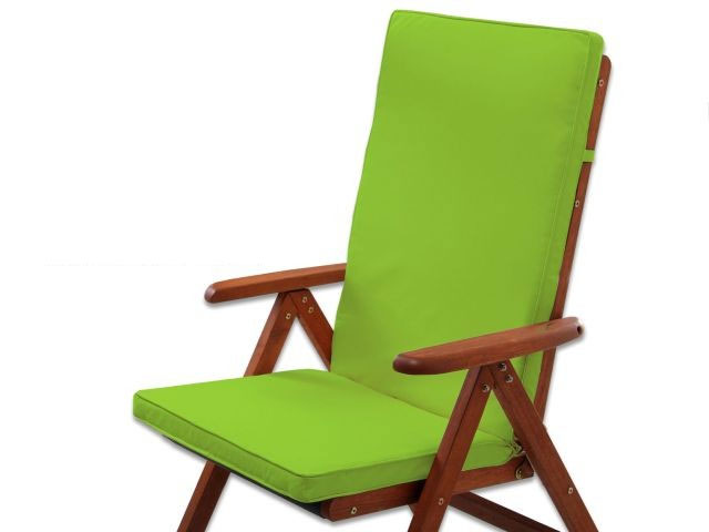 6x Cojínes de sillas con respaldo alto asientos rellenados jardín exterior 
