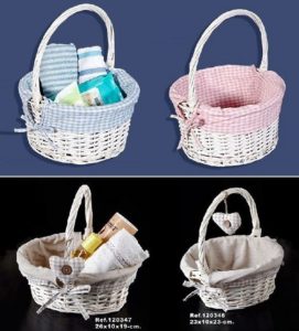 Cestas Decoradas De Mimbre