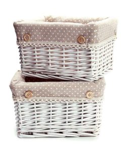 Cestos De Mimbre Blanco