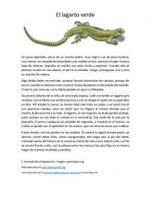 El lagarto verde