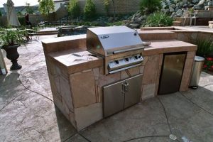 Barbacoa de piedra de lava