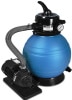 DEUBA 10 m3/t sandfiltrering for svømmebassenger for vannbassenger, med vanntrykkindikator, effekt 400 W, vask, skylling, top4 bassengvannfiltrering