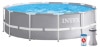 Piscina redonda con marco de prisma INTEX 26712, con filtro y purificador de agua, para bañar a niños y amigos, nadar en familia, tubos fáciles de montar