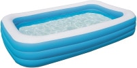 Rektangulært selvbærende basseng for barn, ideelt for familiebading, BESTWAY unge og gamle, blå farge og topp 5 luftoppblåst