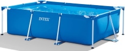 Avtakbart rektangulært rørformet basseng 300 x 200 cm, badekar for barn, familie og venner, uten tilbehør, INTEX Metal Frame top6 merke